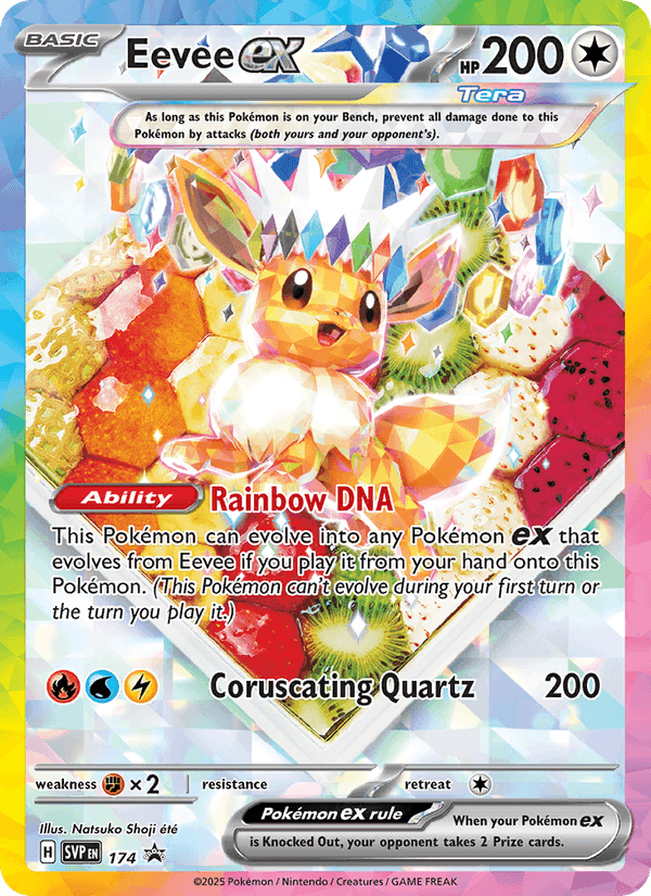Eevee ex printed card