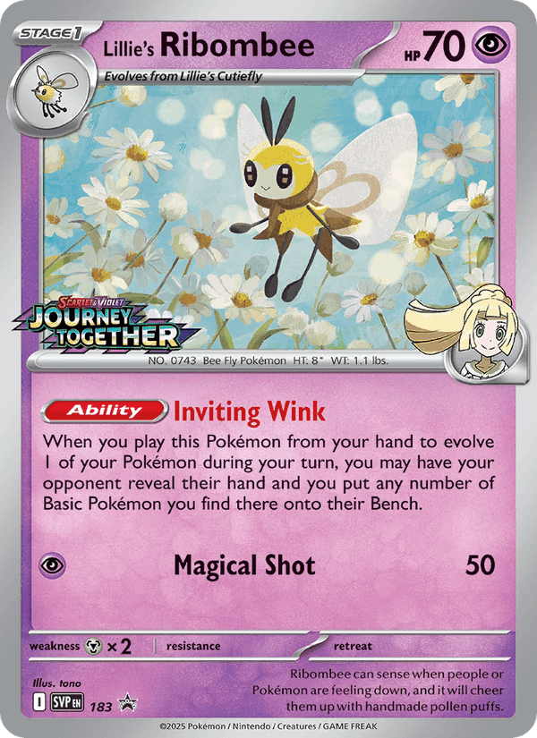 Lillie's Ribombee printed card