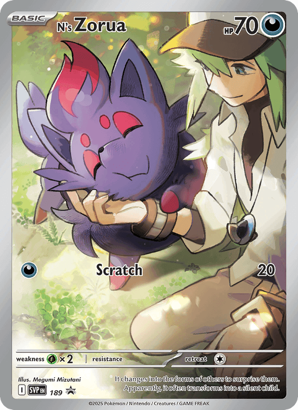 N's Zorua printed card