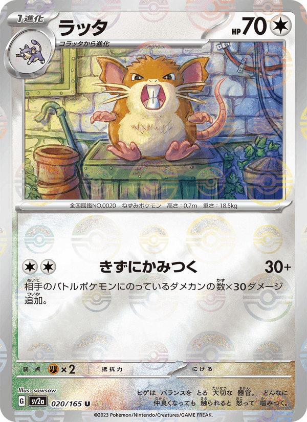 ラッタ printed card