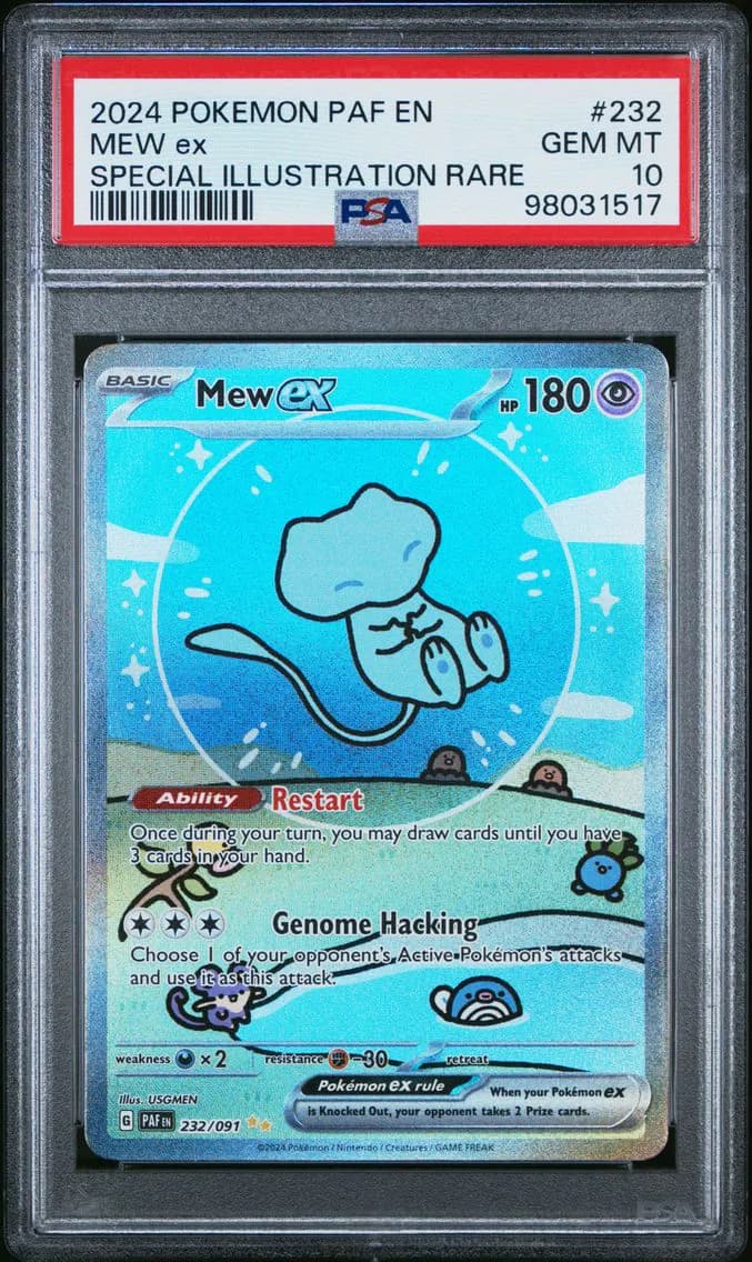 2024 #232 Mew EX PSA 10 Paf EN-Paldean Fates
