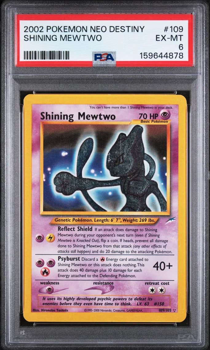 2002 #109 Shining Mewtwo PSA 6 Neo Destiny