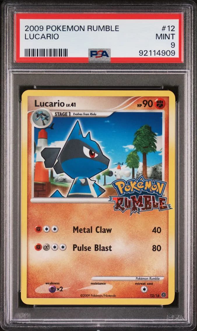 2009 #12 Lucario PSA 9 Rumble