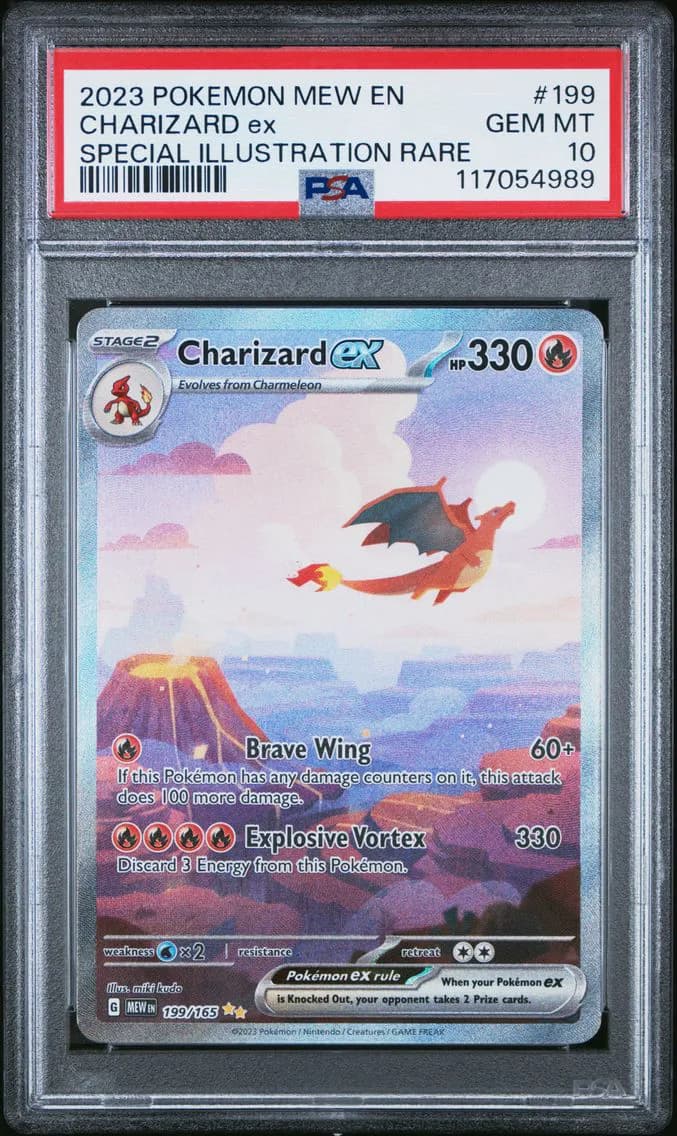 2023 #199 Charizard EX PSA 10 Mew EN-151
