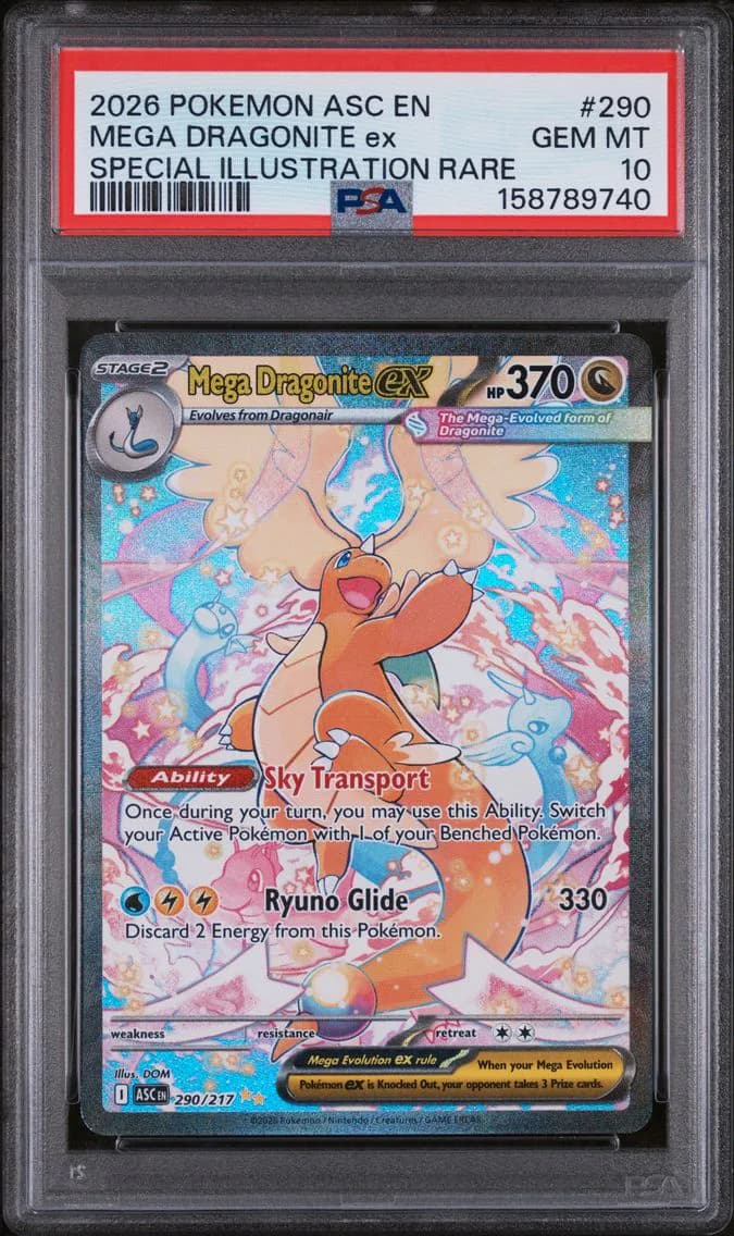 2026 #290 Mega Dragonite EX PSA 10 Asc EN-Ascended Heroes