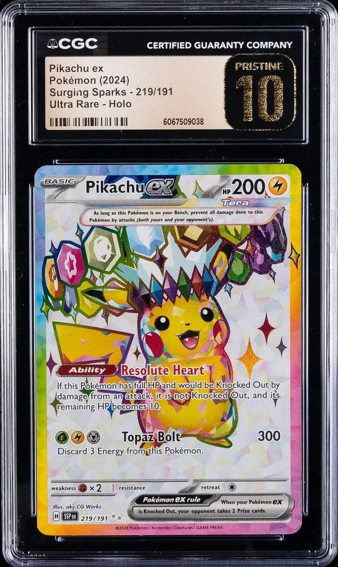 Pikachu ex slab