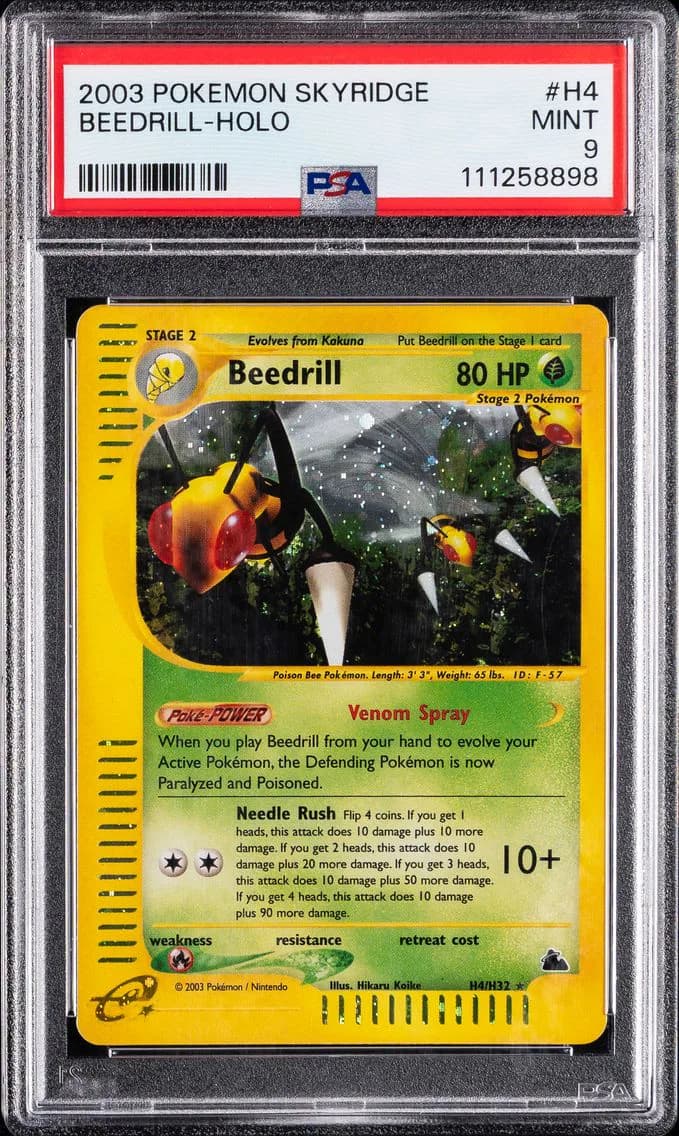2003 #H4 Beedrill-Holo PSA 9 Skyridge Pokemon