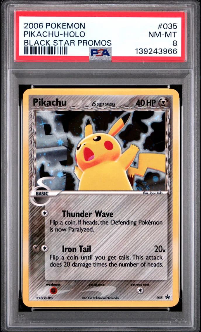 2006 #035 Pikachu-Holo PSA 8 Black Star Promos