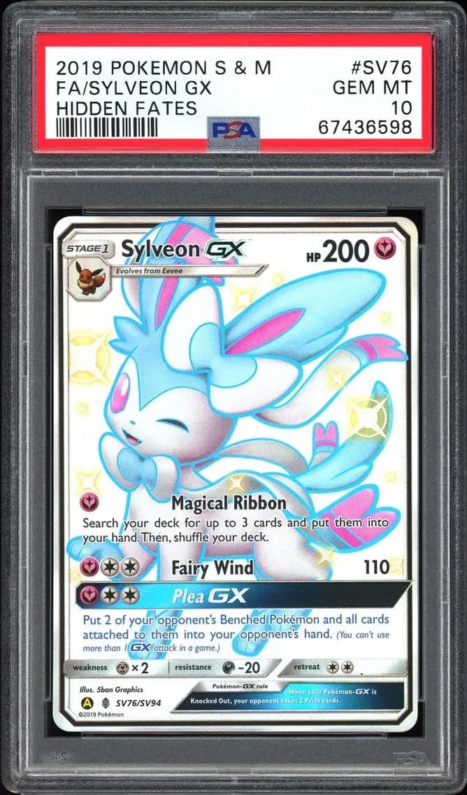 2019 #SV76 Full Art/Sylveon GX PSA 10 Sun & Moon Hidden Fates