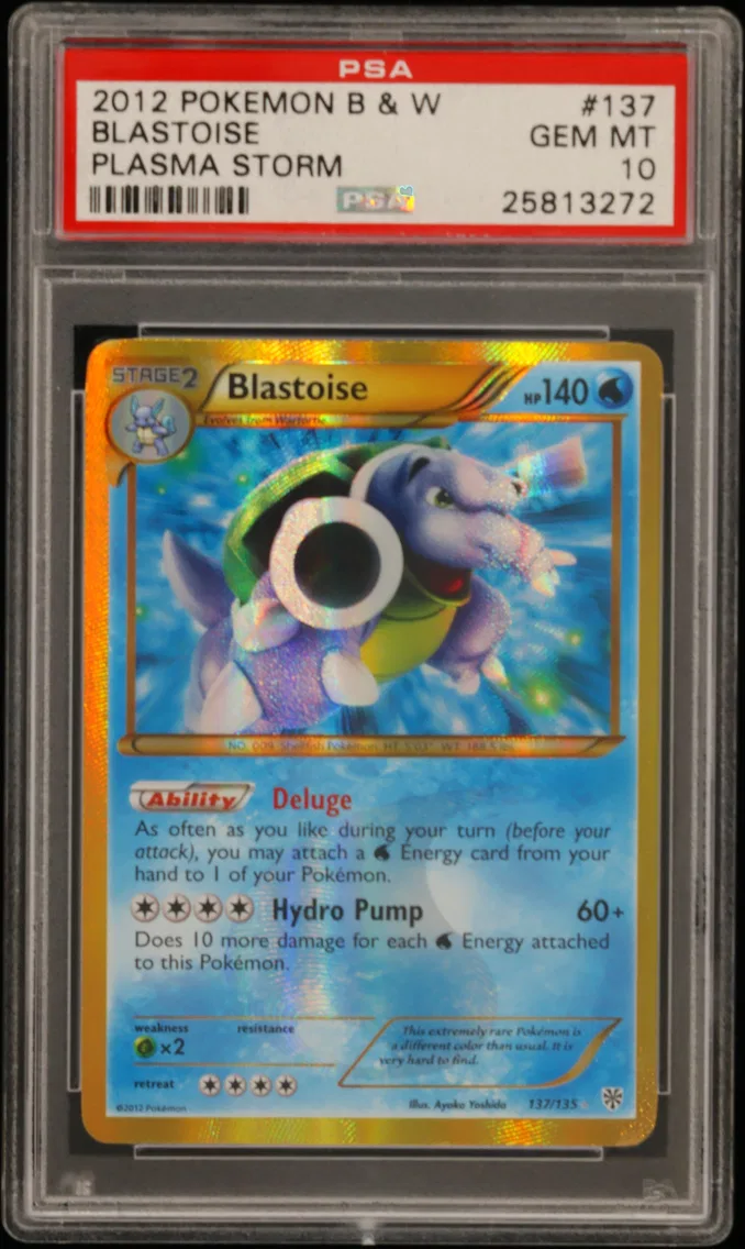 2013 #137 Blastoise PSA 10 Black & White Plasma Storm