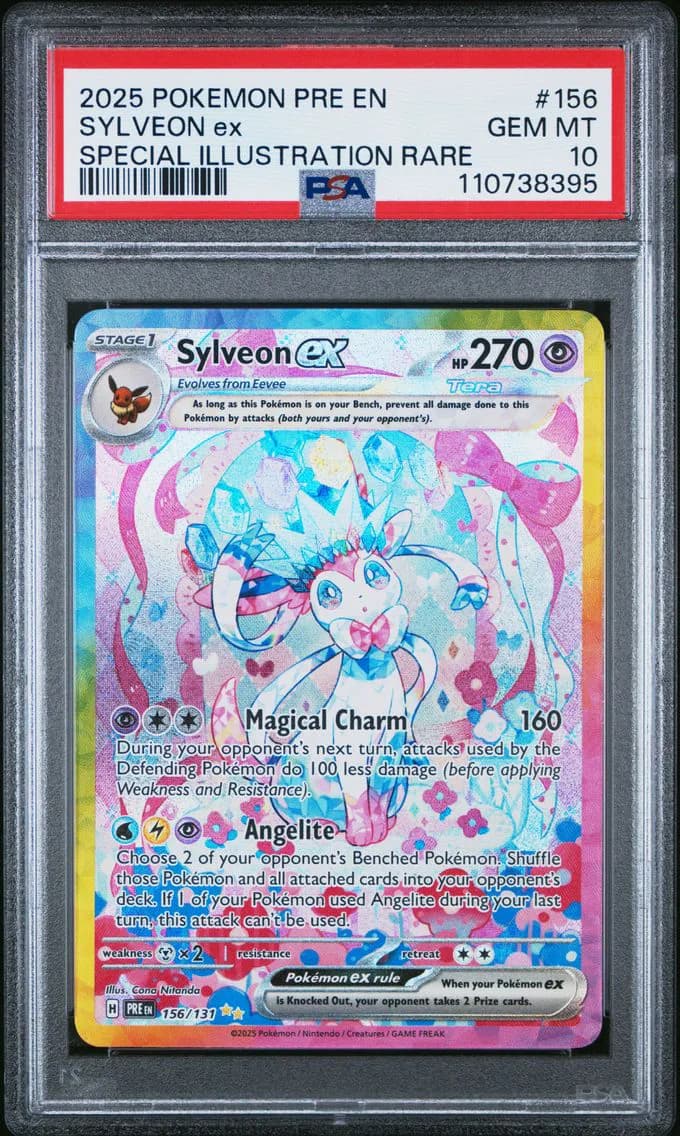 2025 #156 Sylveon EX PSA 10 Pre EN-Prismatic Evolutions Pokemon