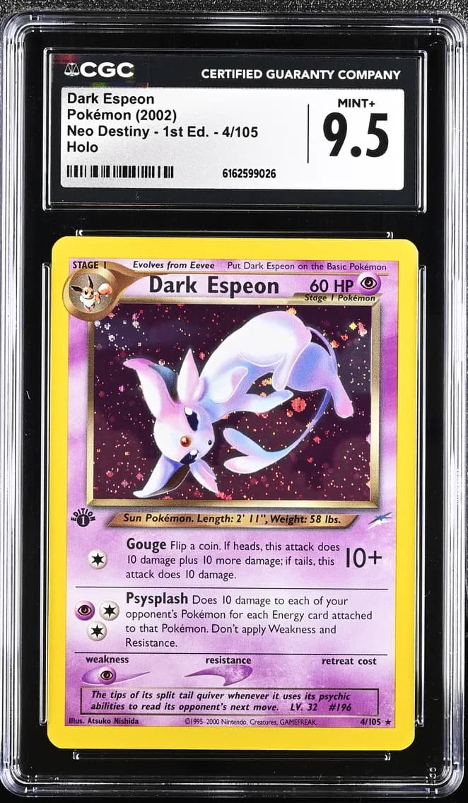 2002 #4 Dark Espeon CGC 9.5 Neo Destiny - 1st Edition - English