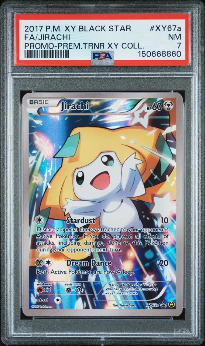 2017 #XY67a Full Art/Jirachi PSA 7 XY Black Star Promo