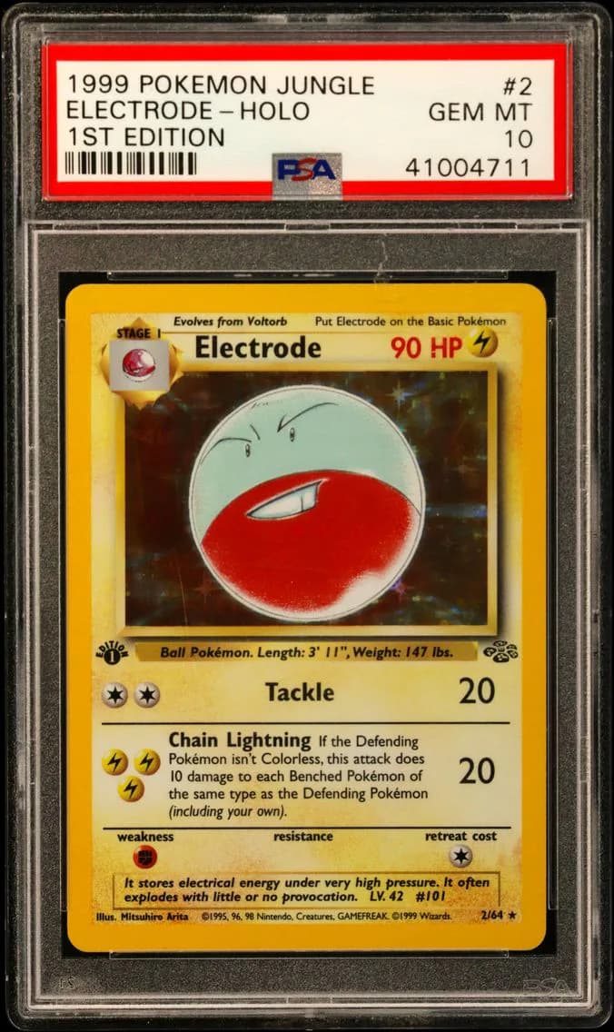 1999 #2 Electrode-Holo 1st Edition PSA 10 Jungle