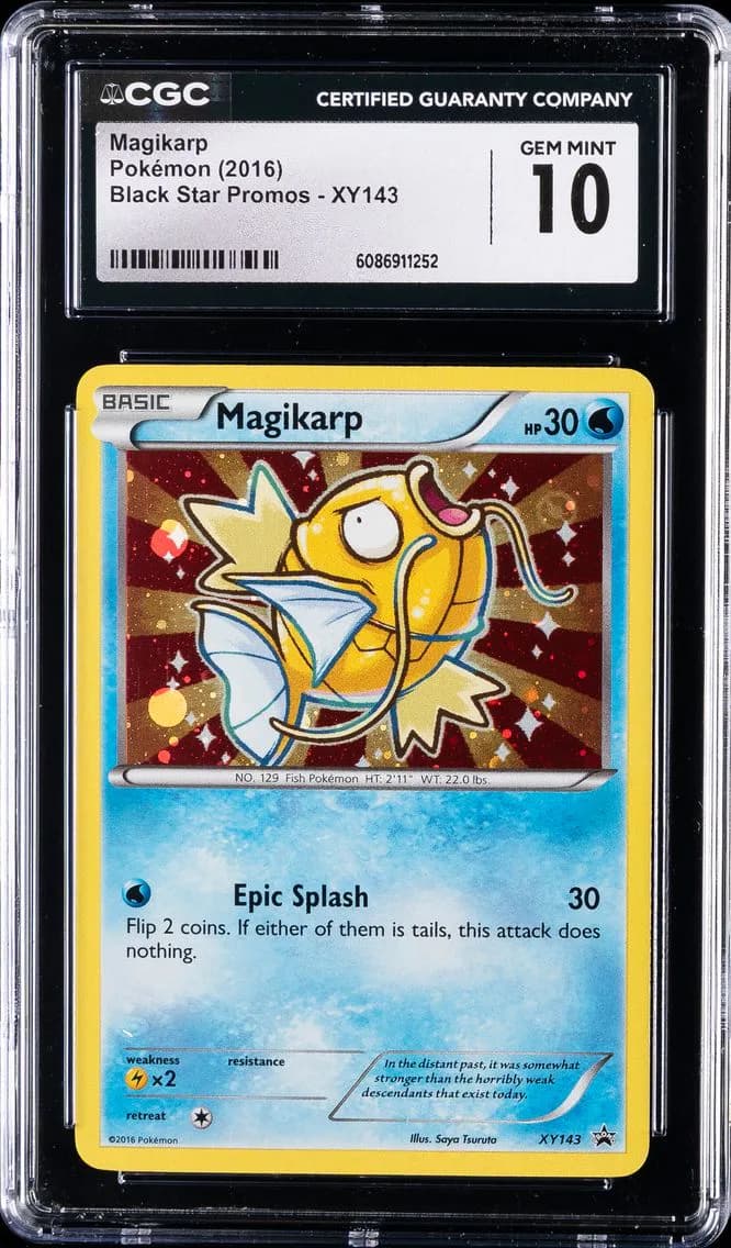 2016 #XY143 Magikarp-Holo CGC 10 XY Black Star Promo Pokemon