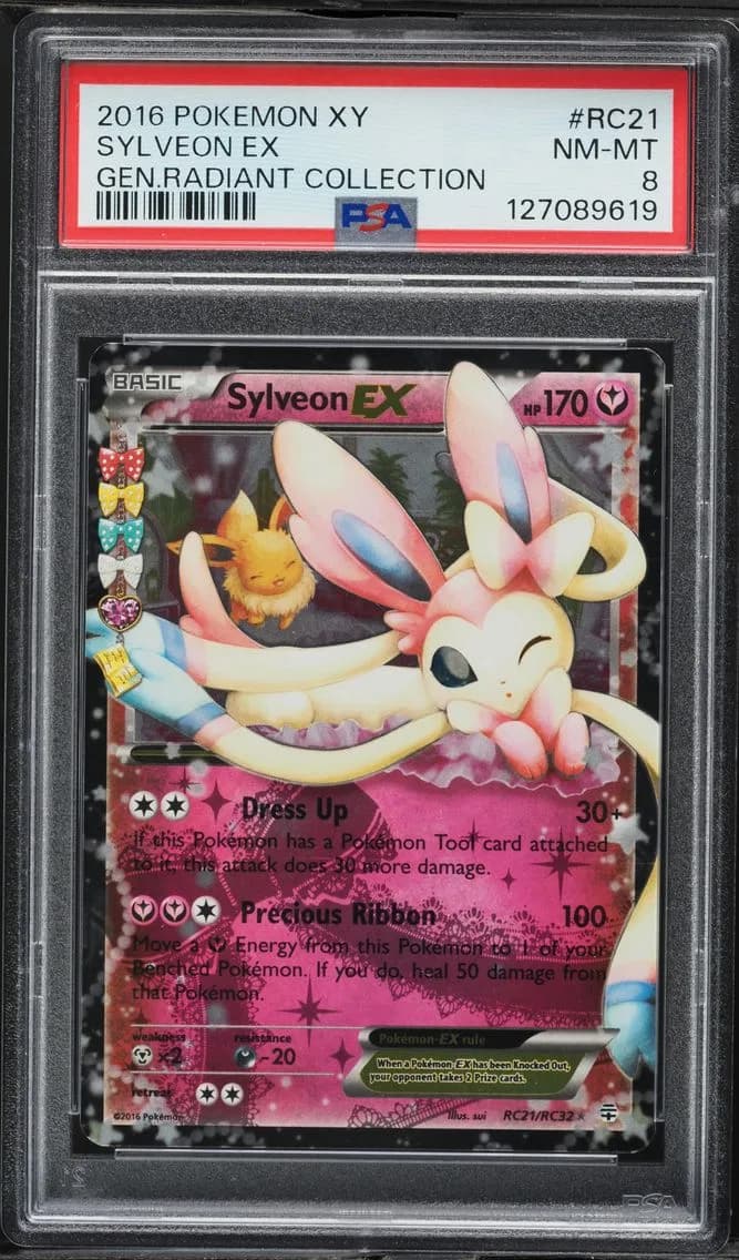 2016 #RC21 Sylveon EX PSA 8 XY Generations Radiant Collection Pokemon
