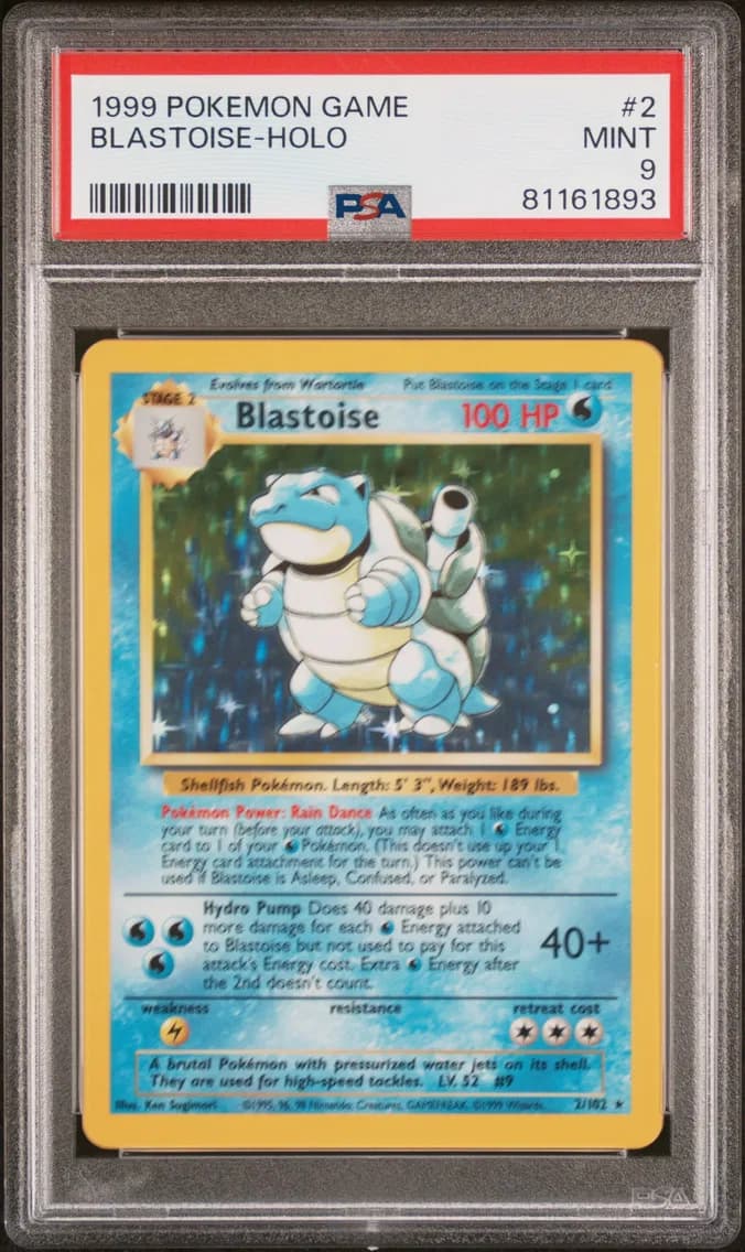 1999 #2 Blastoise-Holo PSA 9 Game