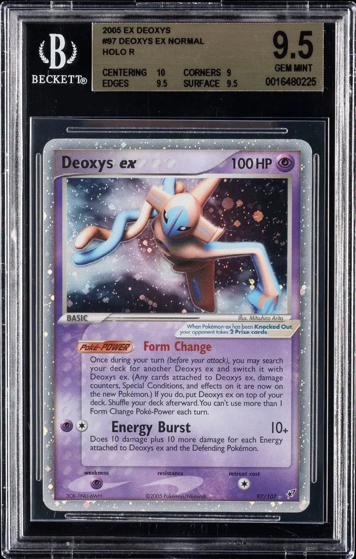 2005 #97 Deoxys EX-Holo BGS 9.5 EX Deoxys Pokemon