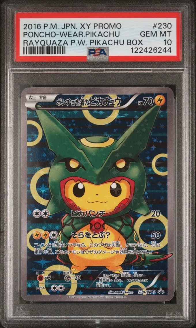 2016 #230 Poncho-Wearing Pikachu PSA 10 Japanese XY Promo Pokemon