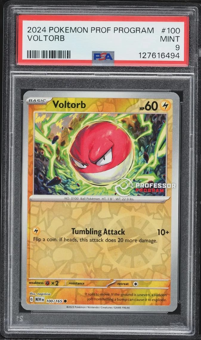 2024 #100 Voltorb PSA 9 Professor Program Promos Pokemon