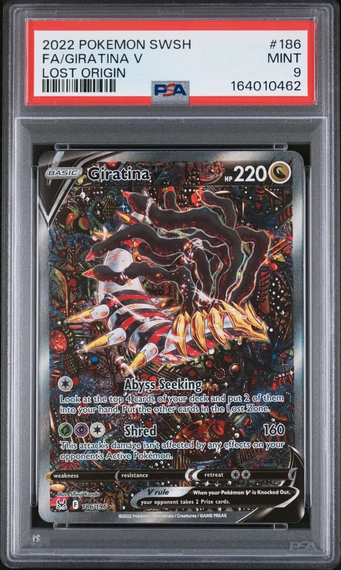 2022 #186 Full Art/Giratina V PSA 9 Sword & Shield Lost Origin