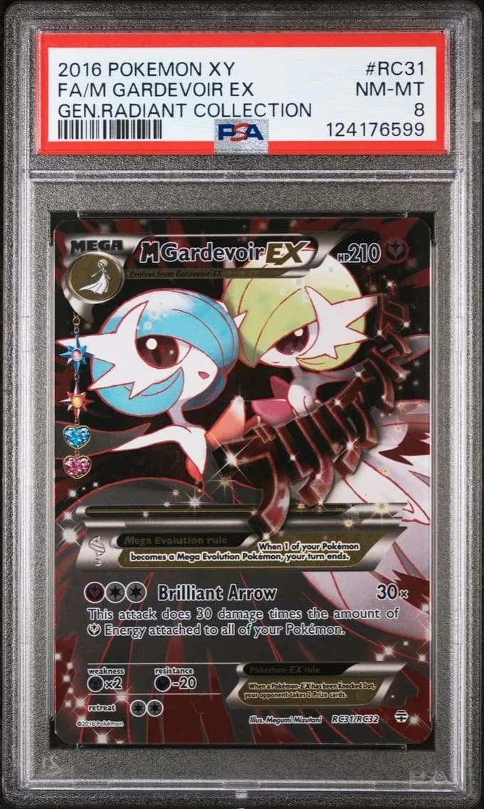 2016 #RC31 Full Art/M Gardevoir EX PSA 8 XY Generations Radiant Collection