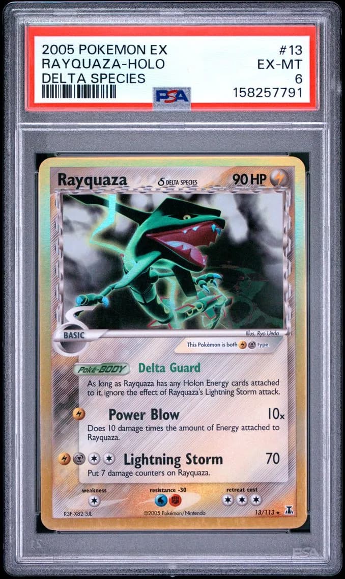 2005 #13 Rayquaza-Holo PSA 6 EX Delta Species