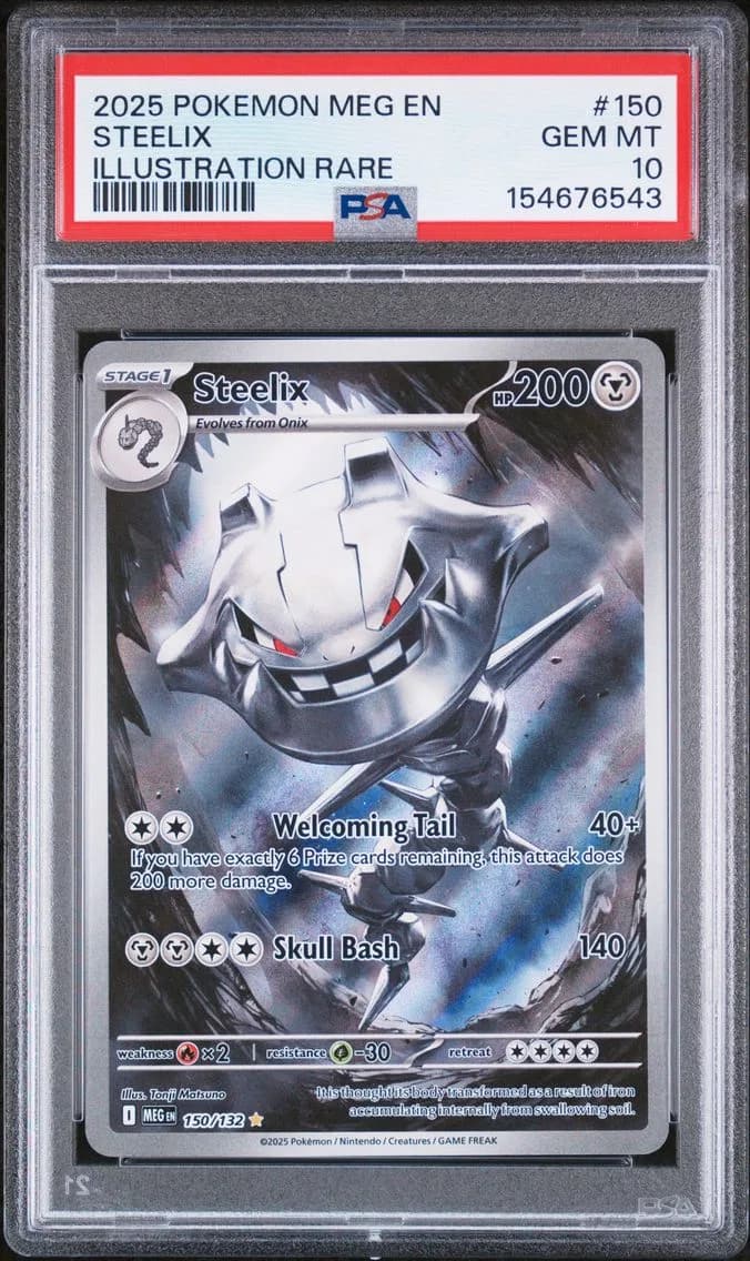 2025 #150 Steelix PSA 10 Meg EN-Mega Evolution