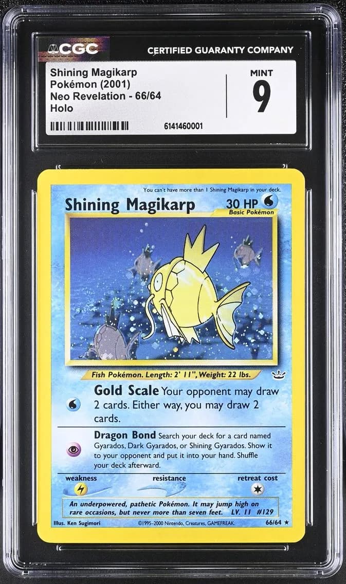 2001 #66 Shining Magikarp CGC 9 Neo Revelation - Unlimited - English
