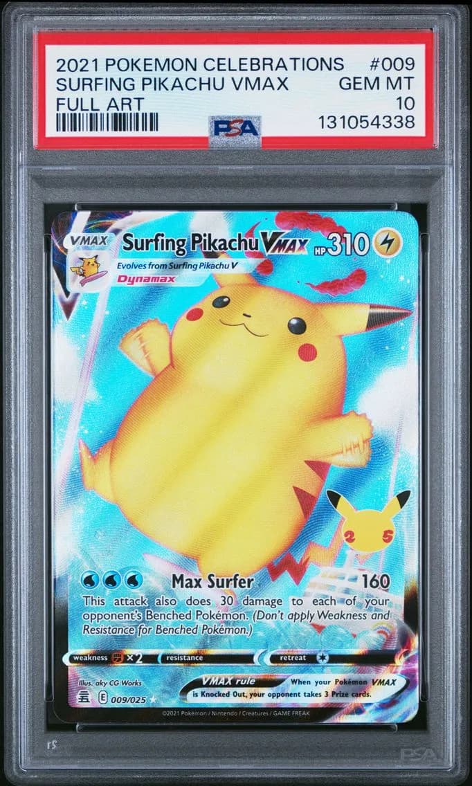 Surfing Pikachu VMAX slab