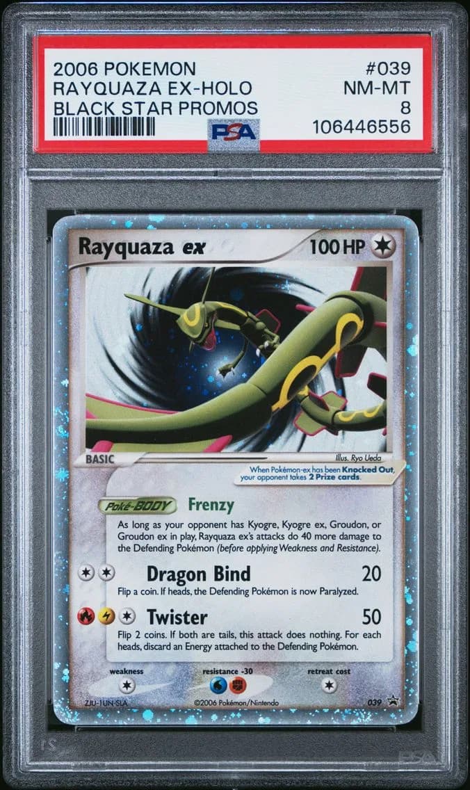 2006 #039 Rayquaza EX-Holo PSA 8 Black Star Promos