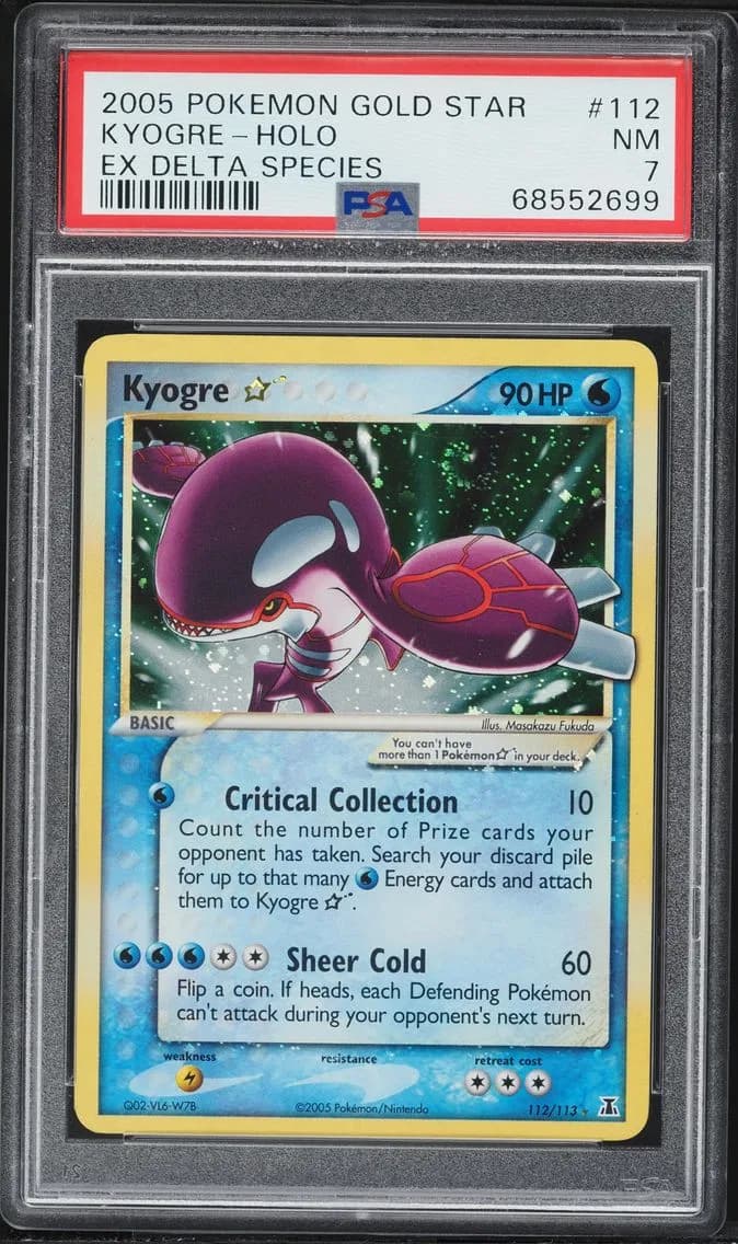 2005 #112 Kyogre-Holo PSA 7 EX Delta Species Pokemon