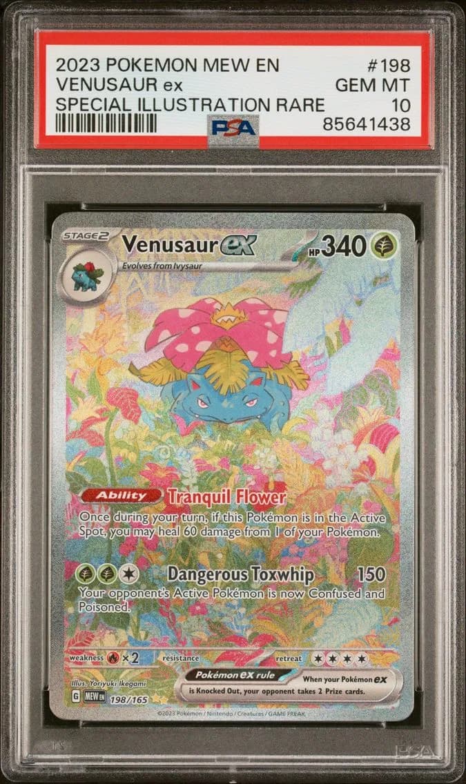 2023 #198 Venusaur EX PSA 10 Mew EN-151