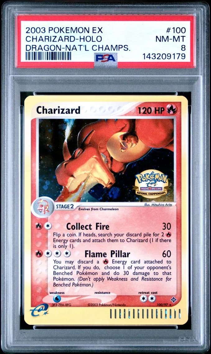 2003 #100 Charizard-Holo PSA 8 EX Dragon