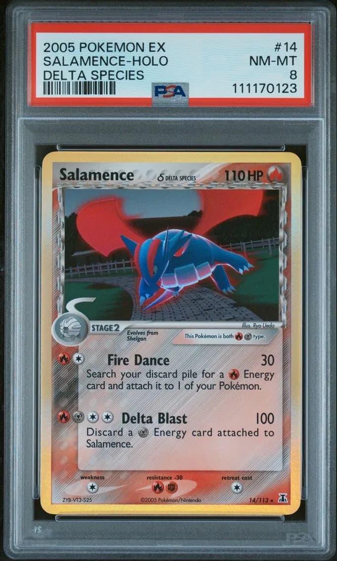 2005 #14 Salamence-Holo PSA 8 EX Delta Species