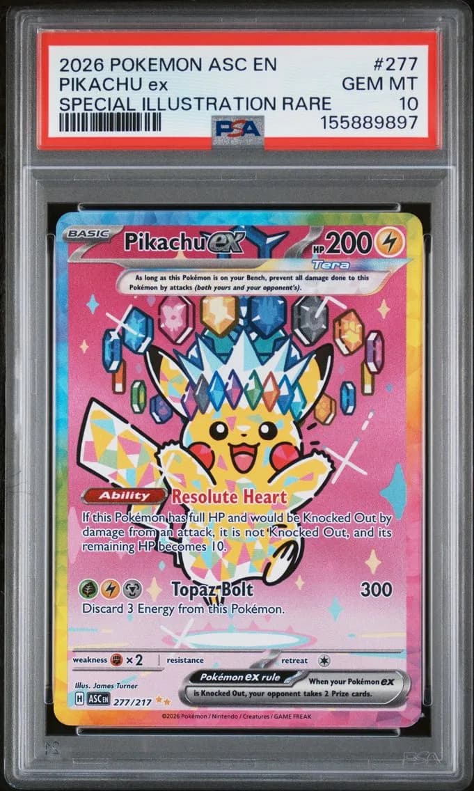 2026 #277 Pikachu EX PSA 10 Asc EN-Ascended Heroes