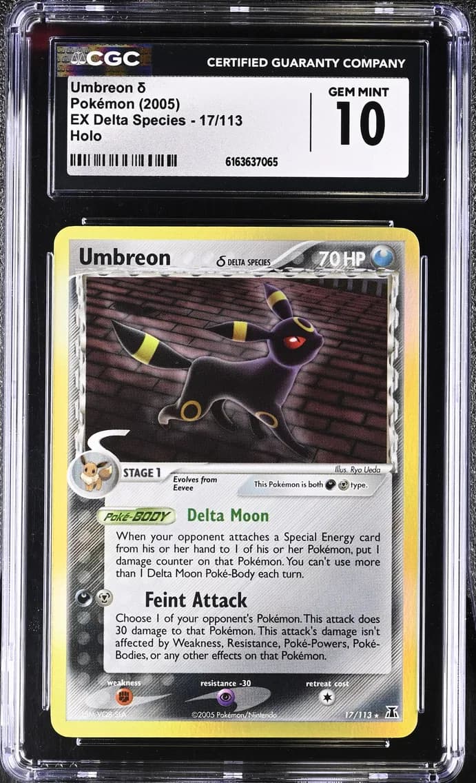 2005 #17 Umbreon δ CGC 10 EX Delta Species - English