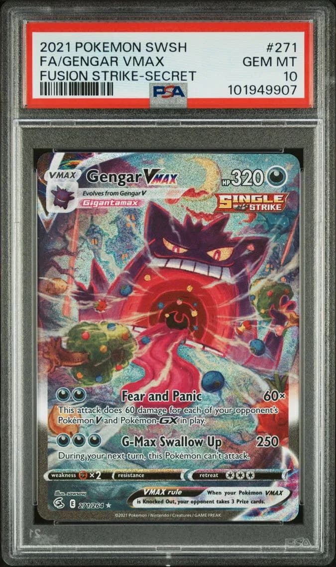 2021 #271 Full Art/Gengar Vmax PSA 10 Sword & Shield Fusion Strike