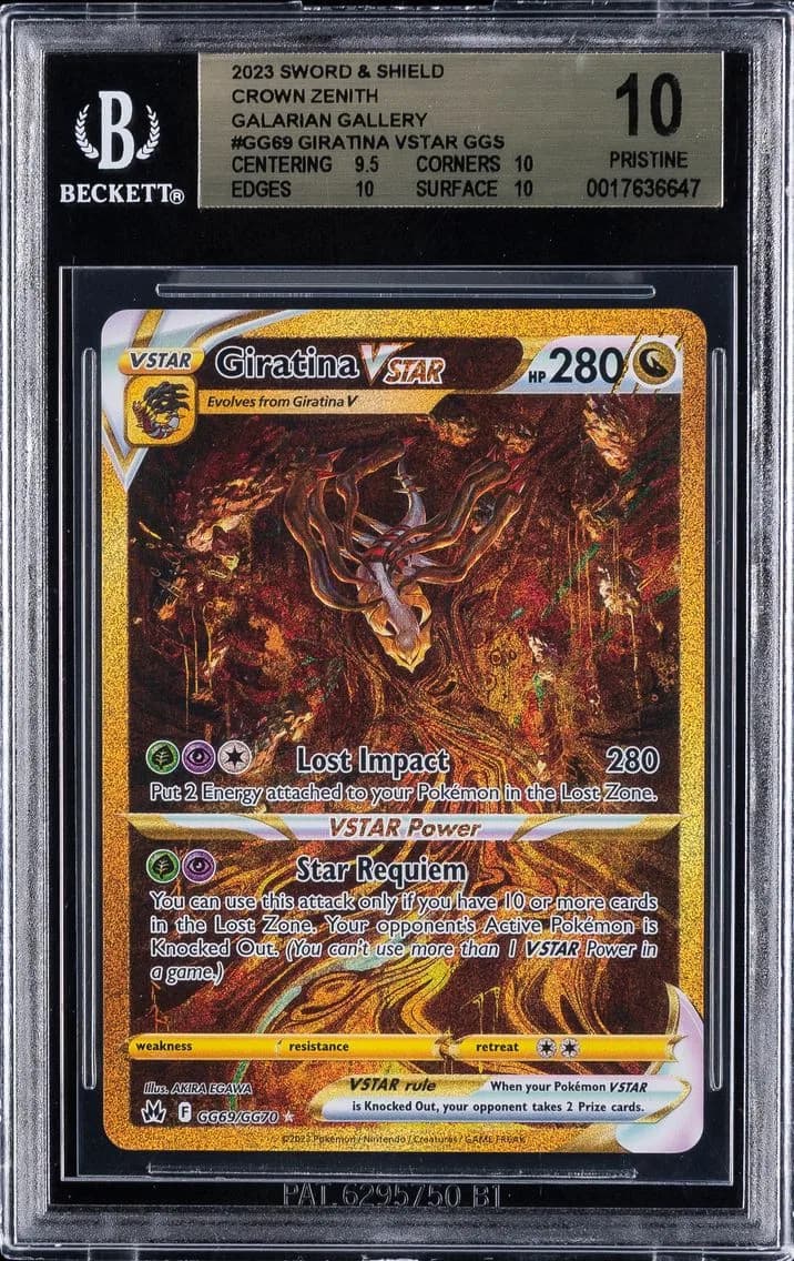 2023 #GG69 Full Art/Giratina Vstar BGS 10 Sword and Shield Crown Zenith Pokemon