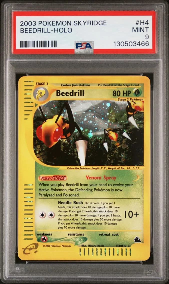 2003 #H4 Beedrill-Holo PSA 9 Skyridge Pokemon