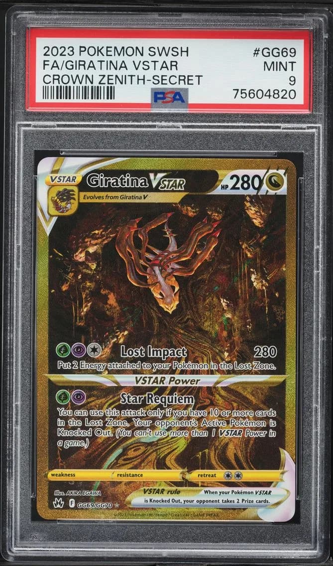 2023 #GG69 Full Art/Giratina Vstar PSA 9 Sword and Shield Crown Zenith Pokemon