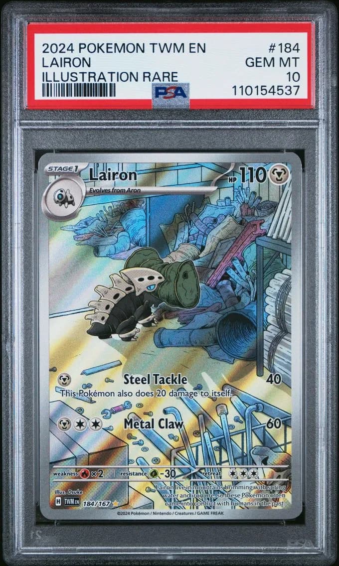 2024 #184 Lairon PSA 10 Twm EN-Twilight Masquerade Pokemon