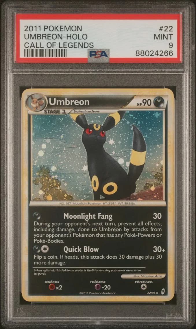2011 #22 Umbreon-Holo PSA 9 Call of Legends
