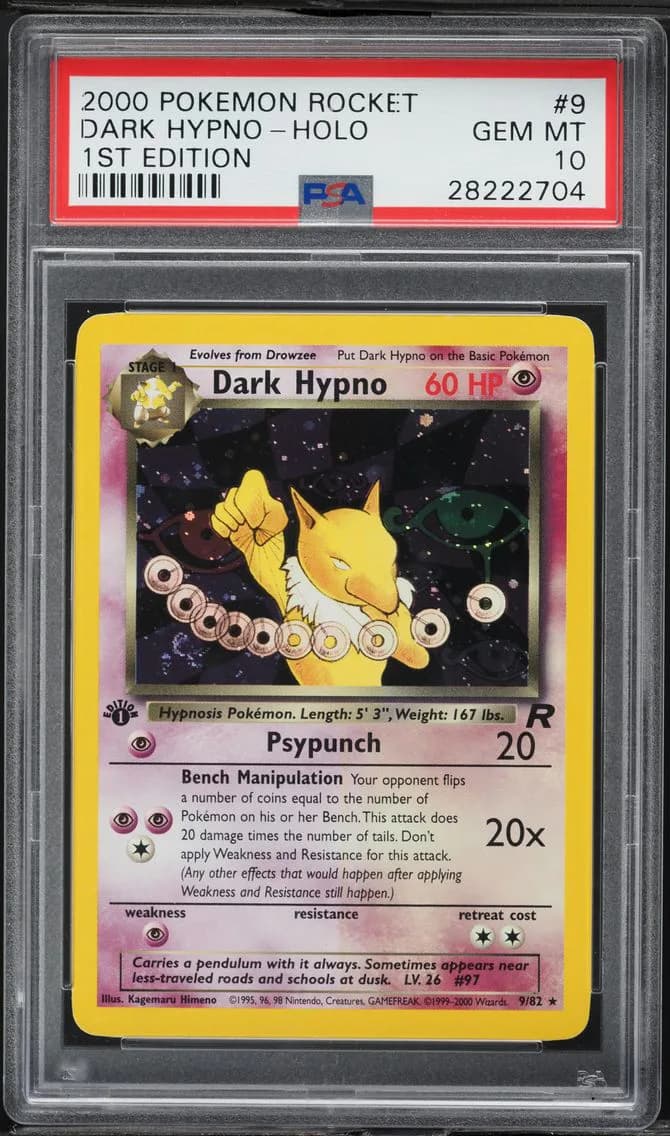 2000 #9 Dark Hypno-Holo 1st Edition PSA 10 Rocket Pokemon