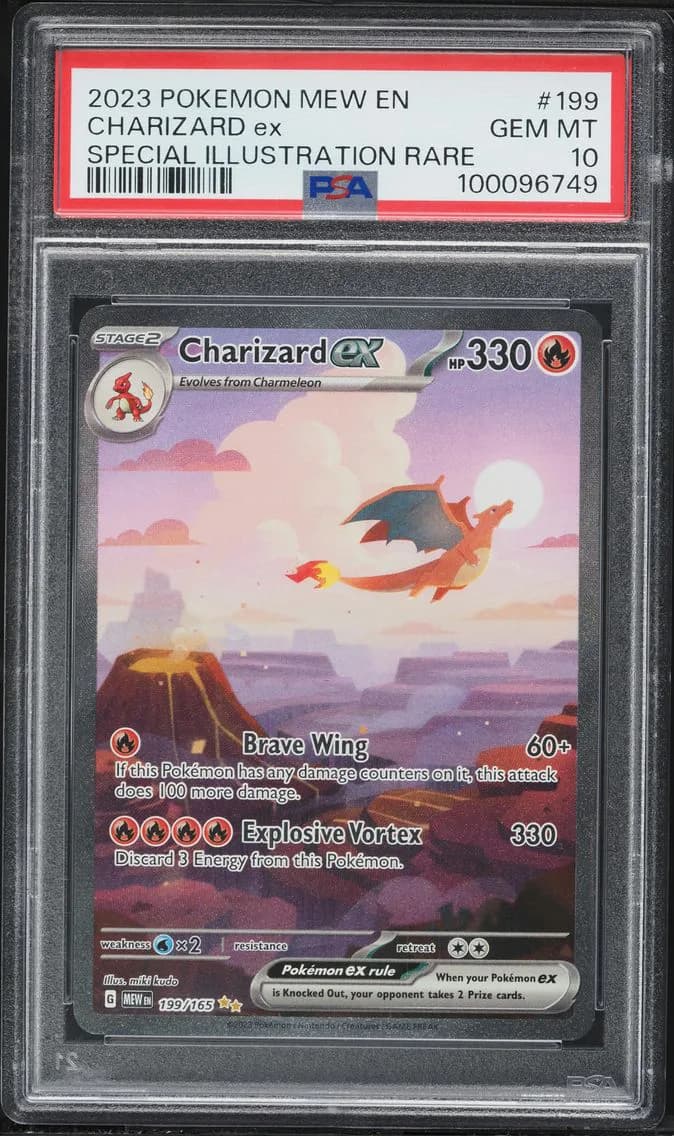 2023 #199 Charizard EX PSA 10 Mew EN-151 Pokemon