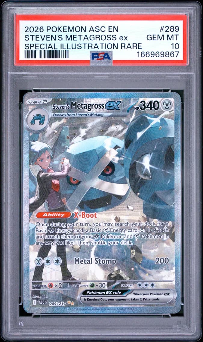 2026 #289 Steven's Metagross EX PSA 10 Asc EN-Ascended Heroes