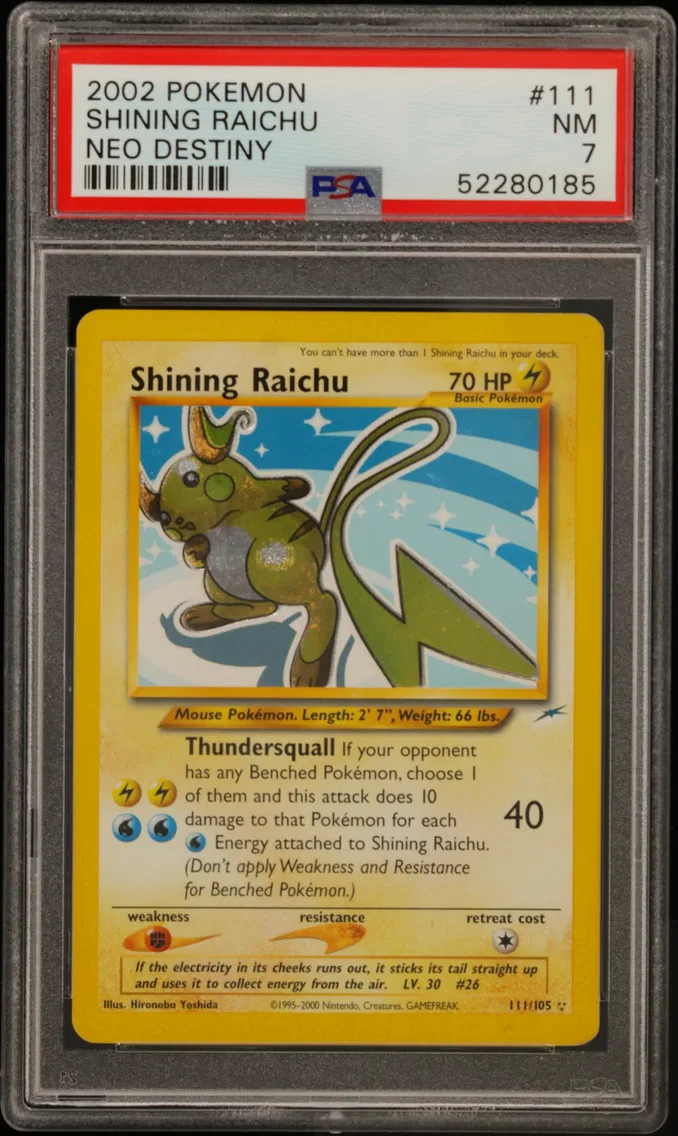 2002 #111 Shining Raichu PSA 7 Neo Destiny