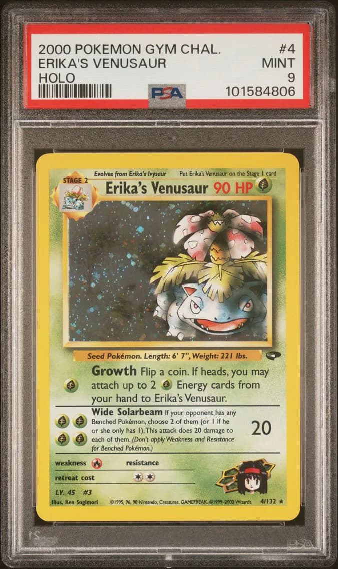 2000 #4 Erika's Venusaur PSA 9 Gym Challenge