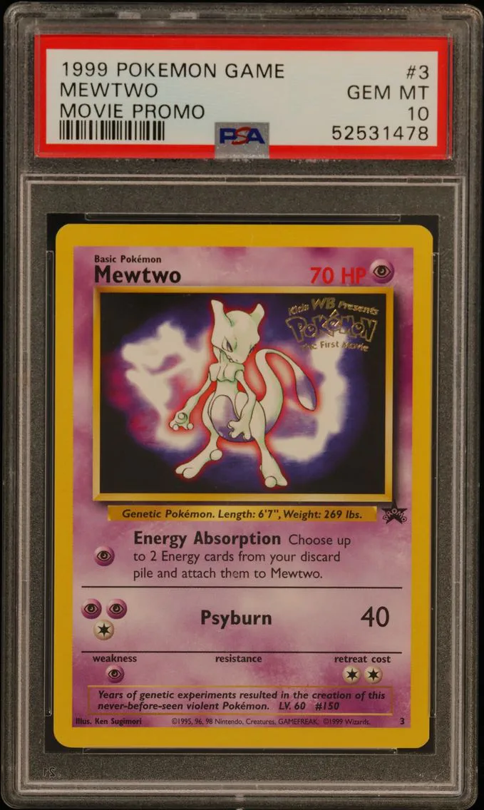 1999 #3 Mewtwo PSA 10 Game Movie