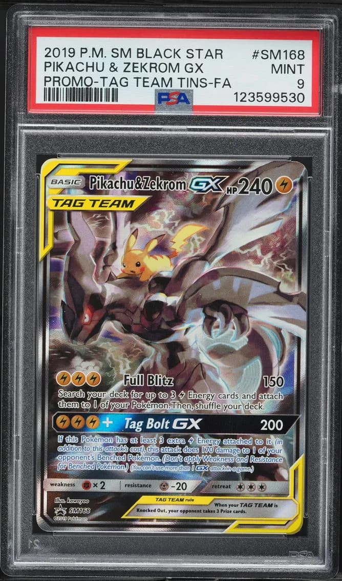 Pikachu & Zekrom-GX slab